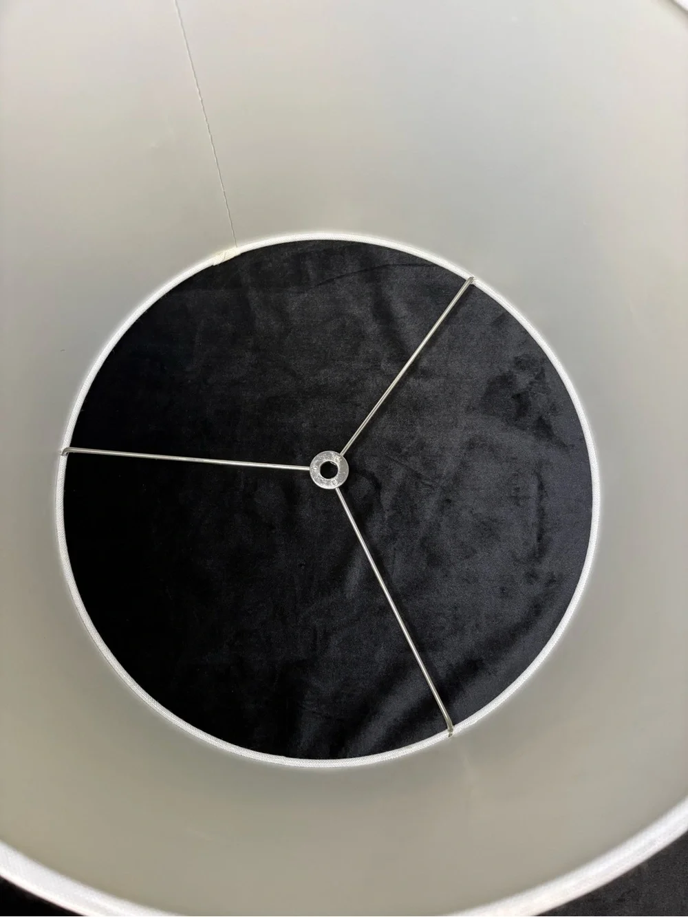Classic Drum Lampshade Crisp White Textured